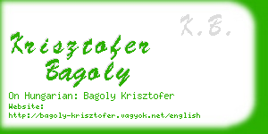 krisztofer bagoly business card